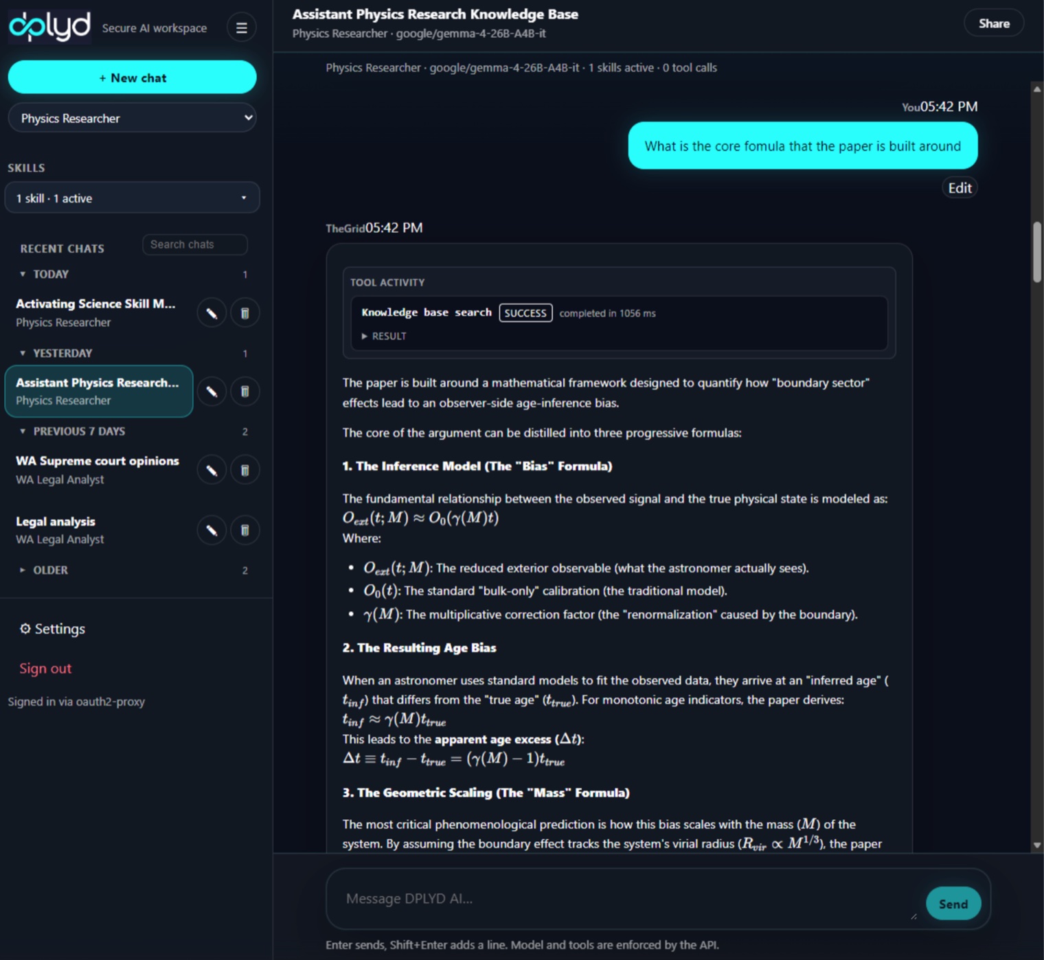 DPLYD AI secure workspace interface